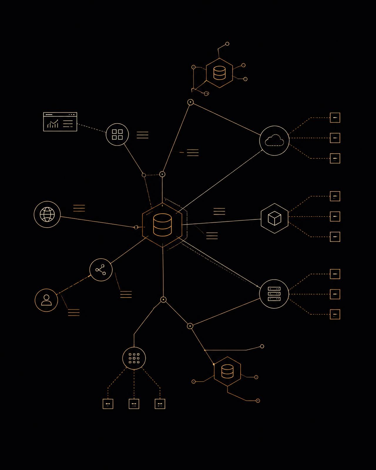 Diagram of a data architecture drawn across a whiteboard